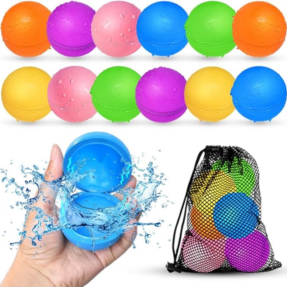 Ballons d'eau magnétiques réutilisables à remplissage rapide et auto-scellants, lot de 12/6/3/1 pièces, jouet d'été pour piscine extérieure pour enfants