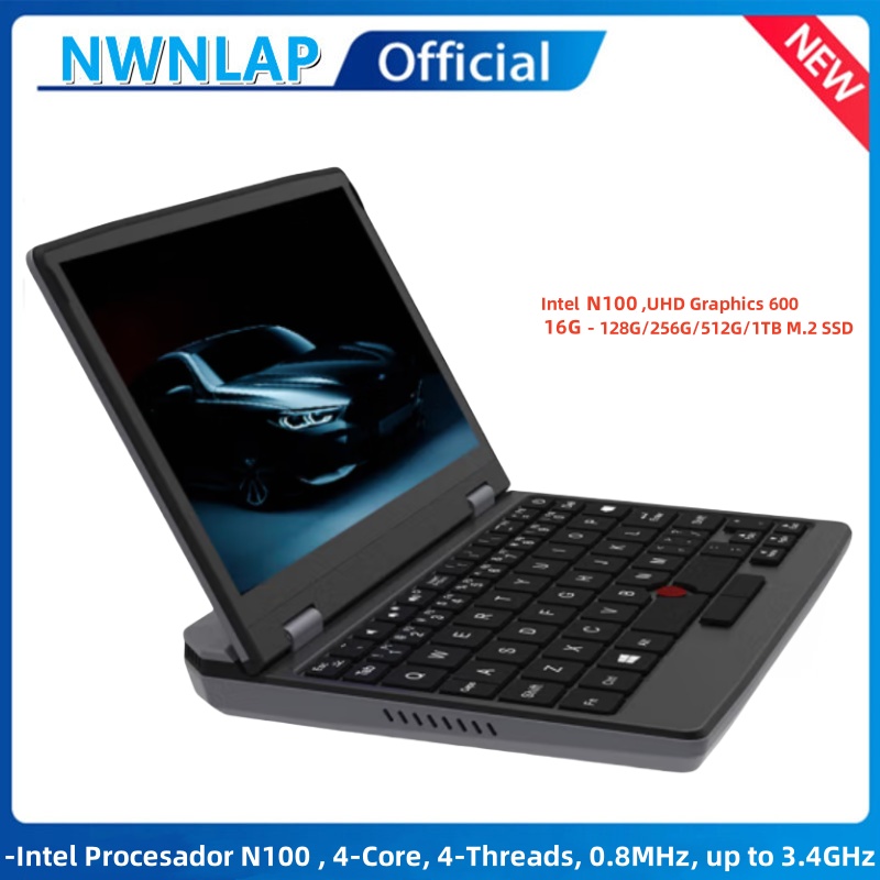 Slanke Laptop Intel N100 CPU UHD 600 Grafische 16 GB -128G/256G/512G/1TB SSD 7 inch Touchscreen Mini PC Computer Netbook
