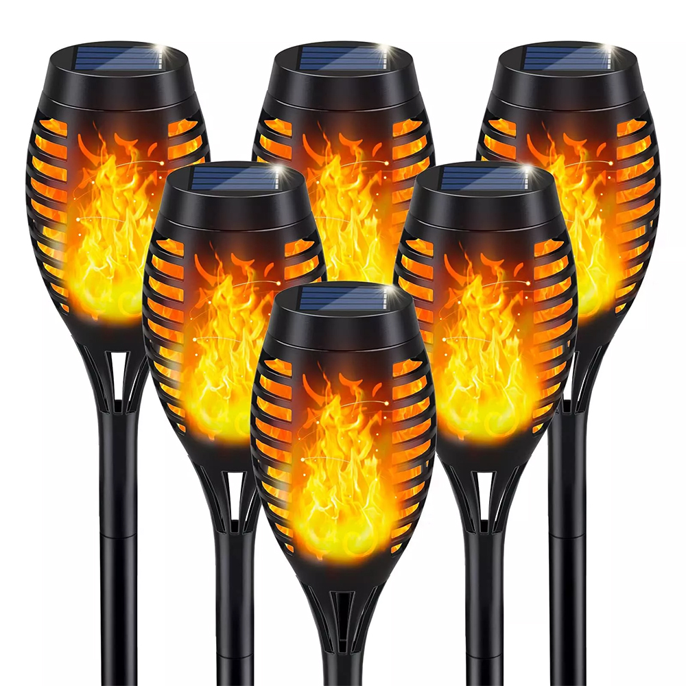 Antorcha de llama Solar de 12LED, luz parpadeante, impermeable, decoración de jardín al aire libre, paisaje, césped, camino, Patio, lámparas de pie