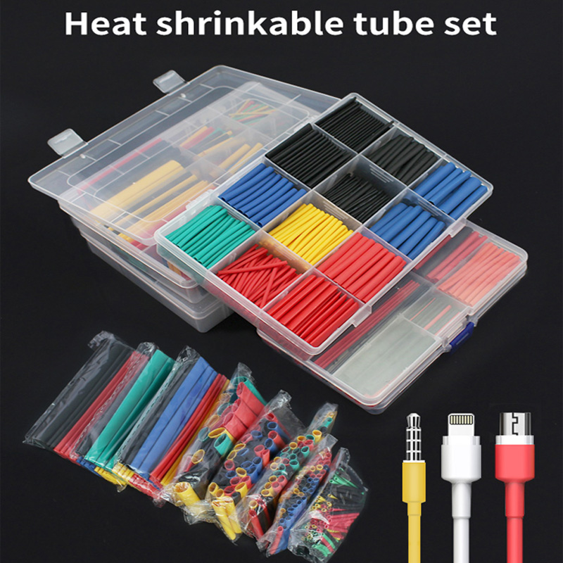 Kit de tubes thermorétractables à tube thermorétractable, tube thermorétractable thermorétractable, paquet assorti d'isolation de bricolage pour câbles, enveloppe rétractable