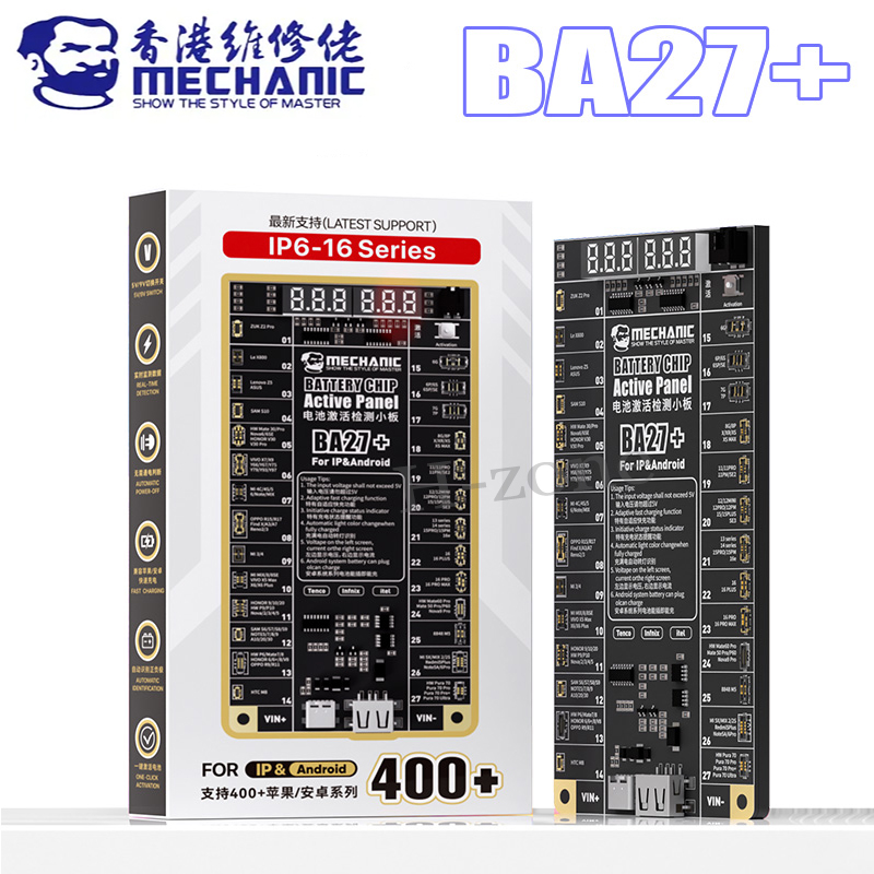 MONTEUR BA27 Batterij Activering Detectie Board Batterij Snel Opladen Voor Xiaomi iPhone 6-16 Pro Max Android Activering met één klik