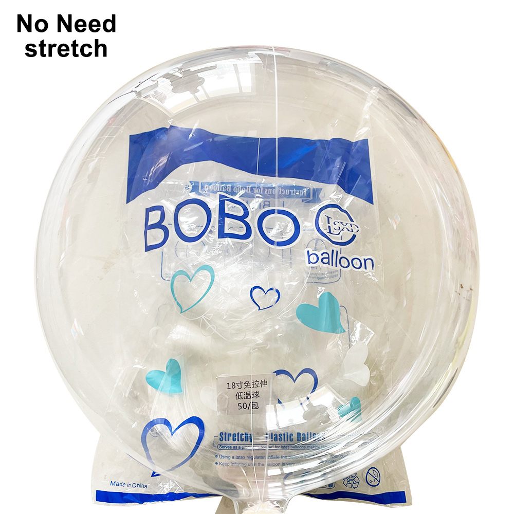 50 buah balon Bobo pre-stretch bening transparan balon gelembung LED ulang tahun pernikahan perlengkapan pesta menyala 13 18 20 24 36 inci
