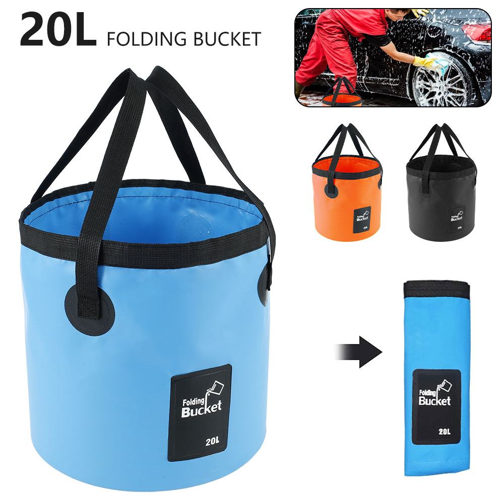 20L waterdichte waterzakken Opvouwbare emmer Draagbare buiten opvouwbare emmer Watercontainer Opvouwbare viswastafelemmer