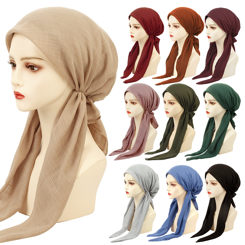 Geebro, turbante preatado con estilo para mujer, gorro para quimio, Hijab musulmán, gorro interior, gorros, pañuelo de cola larga, gorro, gorros