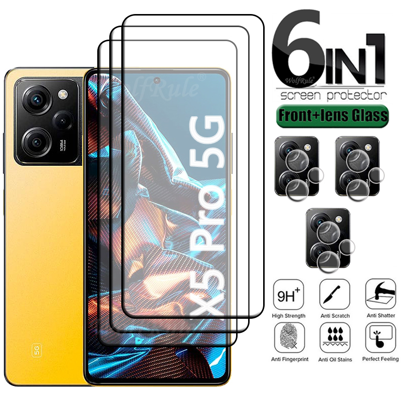 Для Poco X5 Pro 5G Стекло Для Xiaomi Poco X5 Pro закаленное стекло 9H Защитная пленка для экрана Poco M4 X3 X4 X5 Pro 5G Стекло для объектива