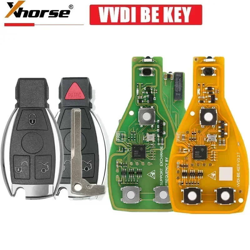 Xhorse VVDI BE Key Pro Version améliorée pour Benz coque de clé intelligente 3 boutons 4 boutons XNBZ01EN XNBZT1GL pour outil VVDI MB