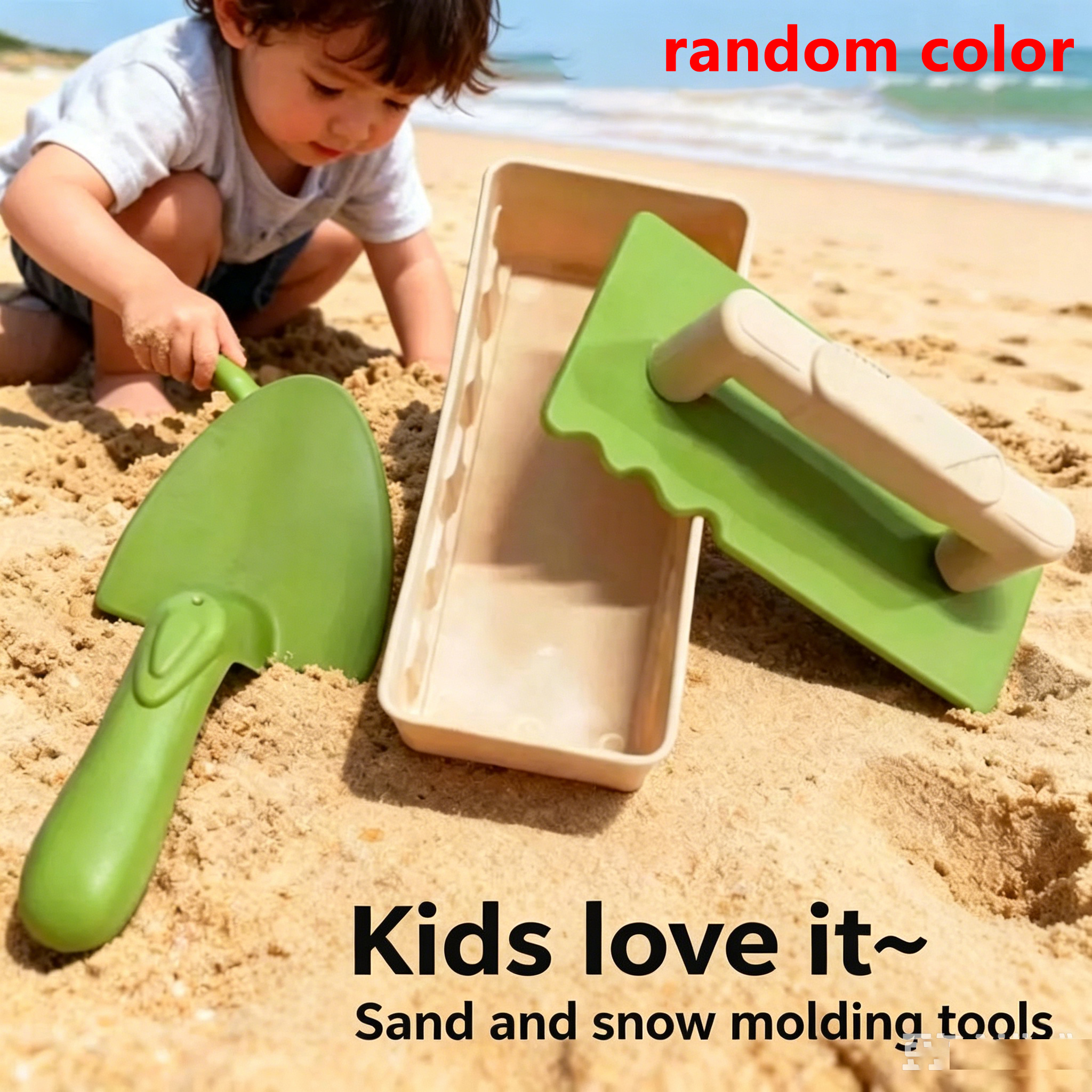 Juego de Juguetes de Playa para Niños, Ladrillos de Nieve, Molde para Castillo de Arena, Herramienta, Pala, Rastrillo para Arena, para Invierno y Verano, Juguetes de Arena para Exteriores, Regalos