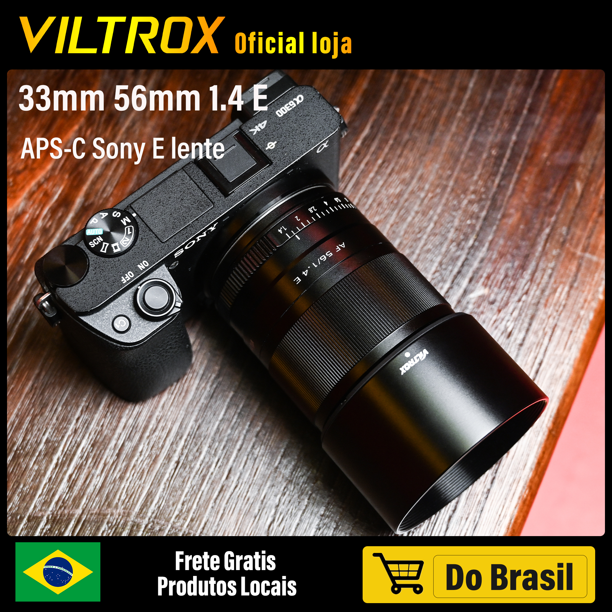 Objectif Viltrox 33mm 56mm F1.4 25mm f1.7 à mise au point automatique, grande ouverture, pour portraits, compatible APS-C pour appareils photo Sony E-mount