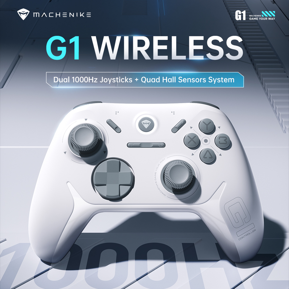 MACHENIKE-controlador inalámbrico G1 para videojuegos, Joystick de disparo de efecto Hall con tasa de orollamiento de 1K para Nintendo Switch, PC, iOS y Android