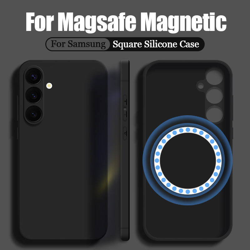 Casing Ponsel Magnetik untuk Samsung Galaxy S26 S25 S24 S23 S22 Ultra Plus S24 S25 FE untuk Magsafe Pengisi Daya Nirkabel Penutup Tali Lembut