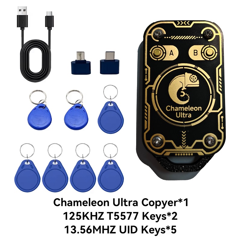 Новый универсальный RFID/NFC-копир-считыватель-записыватель Chameleon Ultra V3.0 (125 кГц, 13,56 МГц) с брелоками