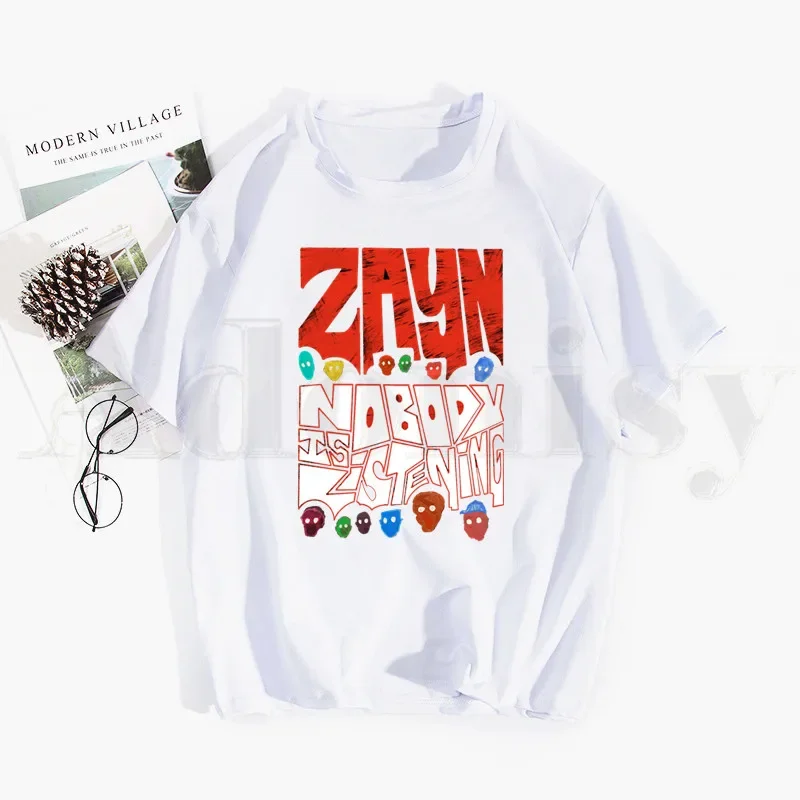 Nessuno sta ascoltando Harajuku Zayn Malik Maglietta Hip Hop Girl Stampa Tees Harajuku Magliette Moda Estate T-shirt
