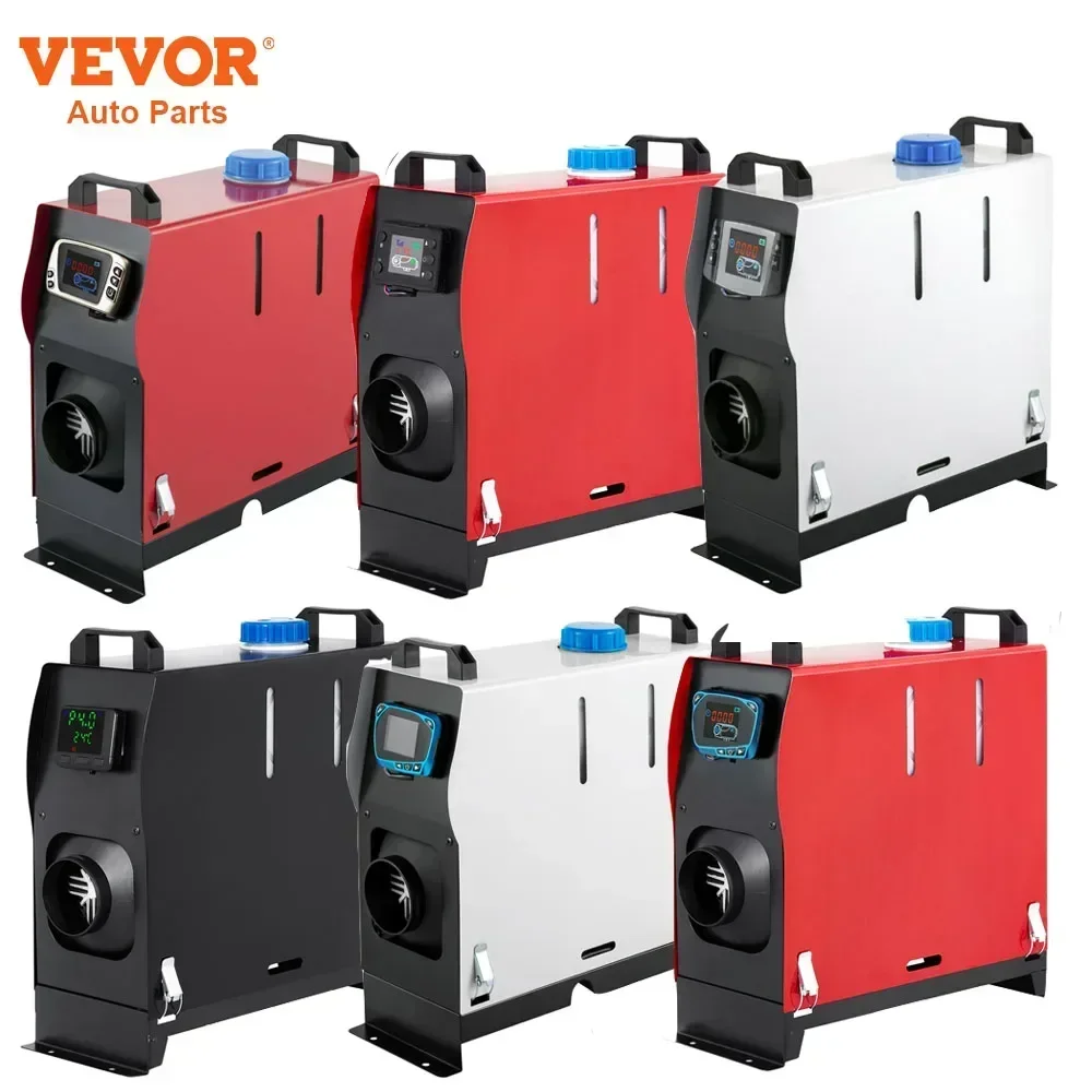 Vevor 12v aquecedor de carro, calor de ar diesel 5/8kw com controle remoto, interruptor lcd, silenciador para caminhão, barco, rv, estacionamento, aquecimento auxiliar