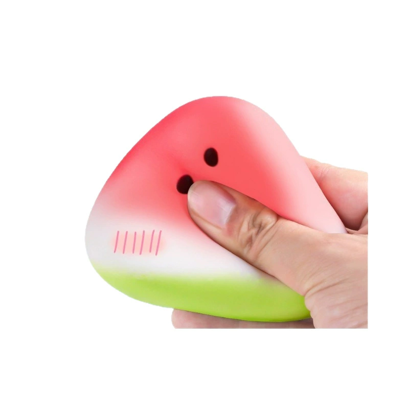 Schattig watermeloen squishy fidget speeltje voor volwassenen, langzaam terugverend, decompressie speeltje, anti-stress, langzaam rijzend fruit, zacht stressverlichtend knijpspeeltje