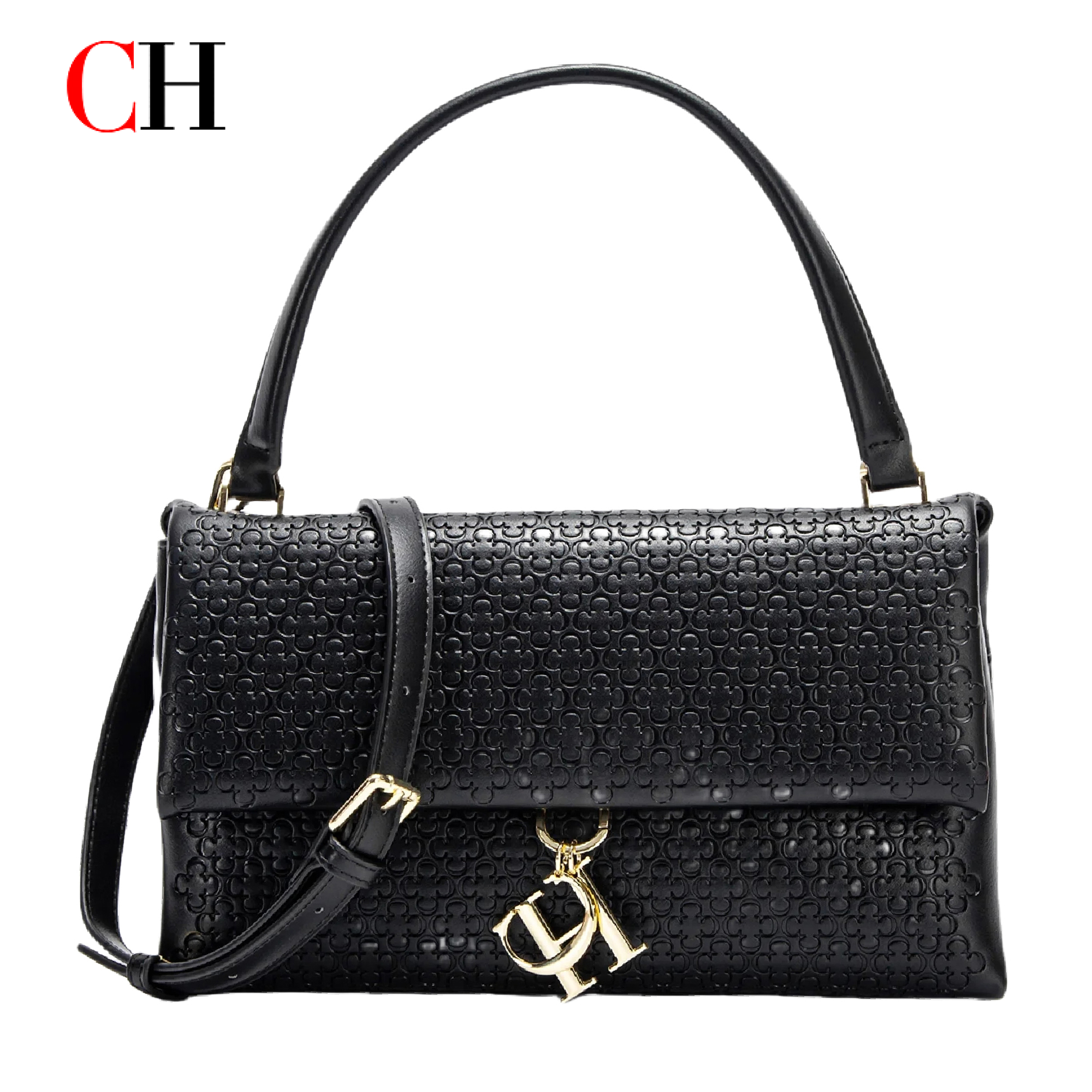 CH Handtasche für Damen, luxuriöse Designer-Umhängetasche, modische Tasche aus geprägtem Leder mit Tragegriff, elegante Clutch-Tasche für den täglichen Gebrauch