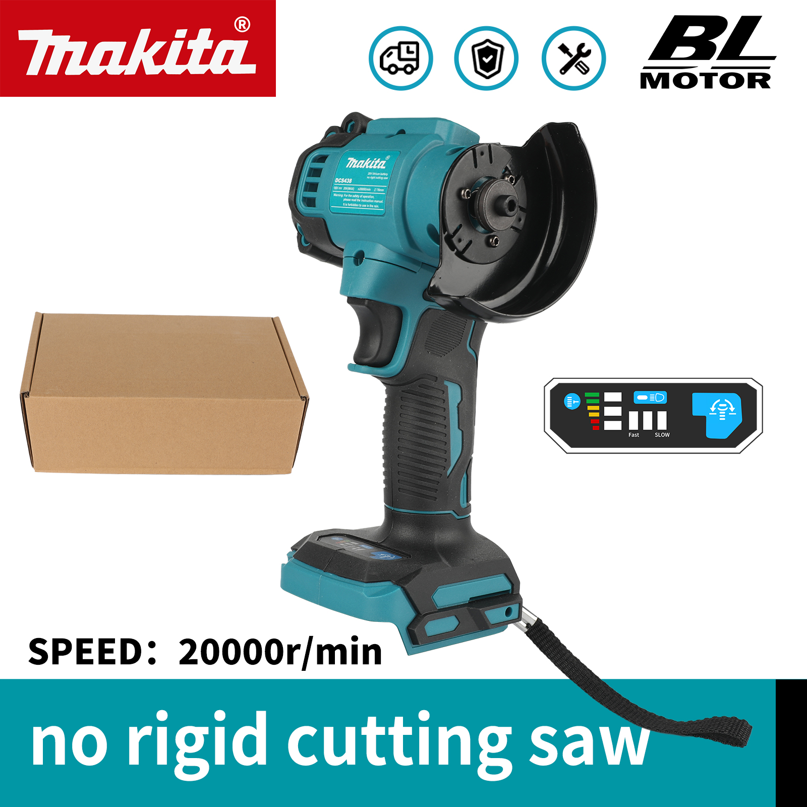 Meuleuse d'angle sans fil Makita MT438 18V, 3 pouces, mini machine de polissage et de meulage, outil de coupe électrique pour petites travaux de bricolage