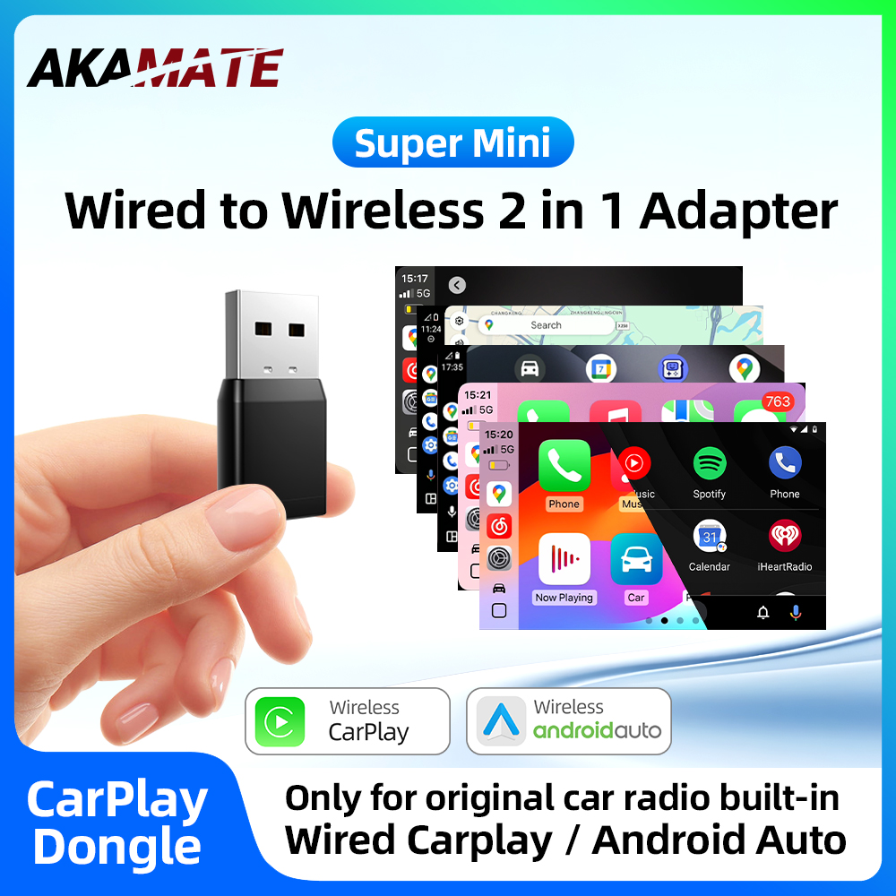 Adapter bezprzewodowy CarPlay Android Auto 2w1 Type-C USB z przewodowego na bezprzewodowe CarPlay Android Auto Bluetooth dla VW Audi Volvo Toyota