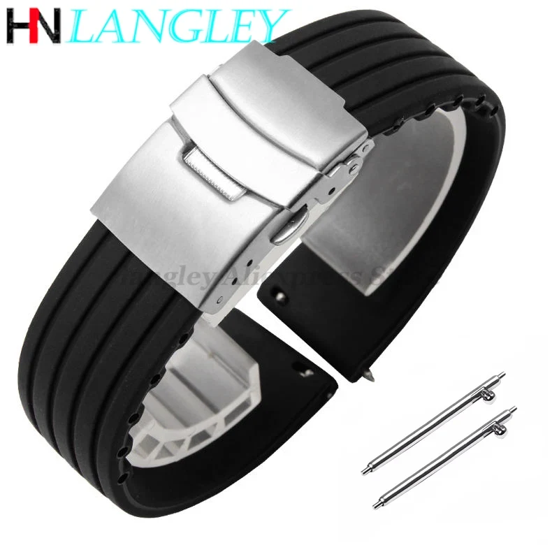 Bracelets de montre en Silicone à dégagement rapide, 20mm 22mm, pour Samsung Active 43mm 47mm, pour bracelet de montre fossile, bracelets de Sport en caoutchouc 18mm 24mm