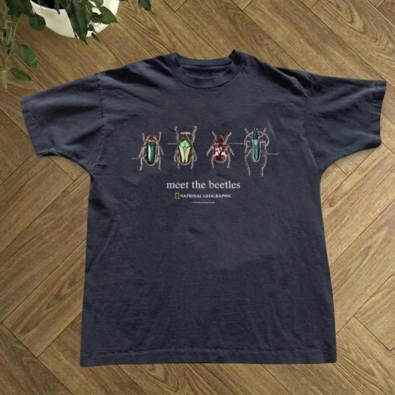 Koszulka National Geographic Meet The Beetles Unisex S-4XL Letnia Nowa Damska Koszulka Vintage