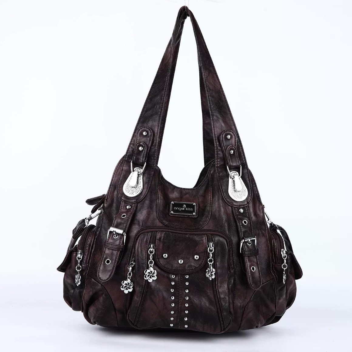 Borsa Vintage da Donna, Borse a Spalla in Pelle PU, Borsa a Tracolla Femminile di Grande Capacità, Borsa a Spalla, Bolsa Feminina