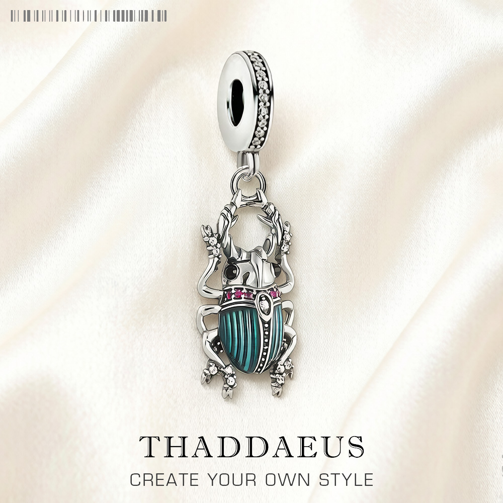 Bug Dangle Charm Pendant Nature Magic High Quality 925 Sterling Silver Jewelry For Women Men