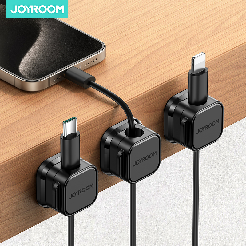 Держатель кабельного органайзера Joyroom Магнитный кабель Гладкий регулируемый держатель шнура под столом Держатель кабеля Зажимы для кабеля