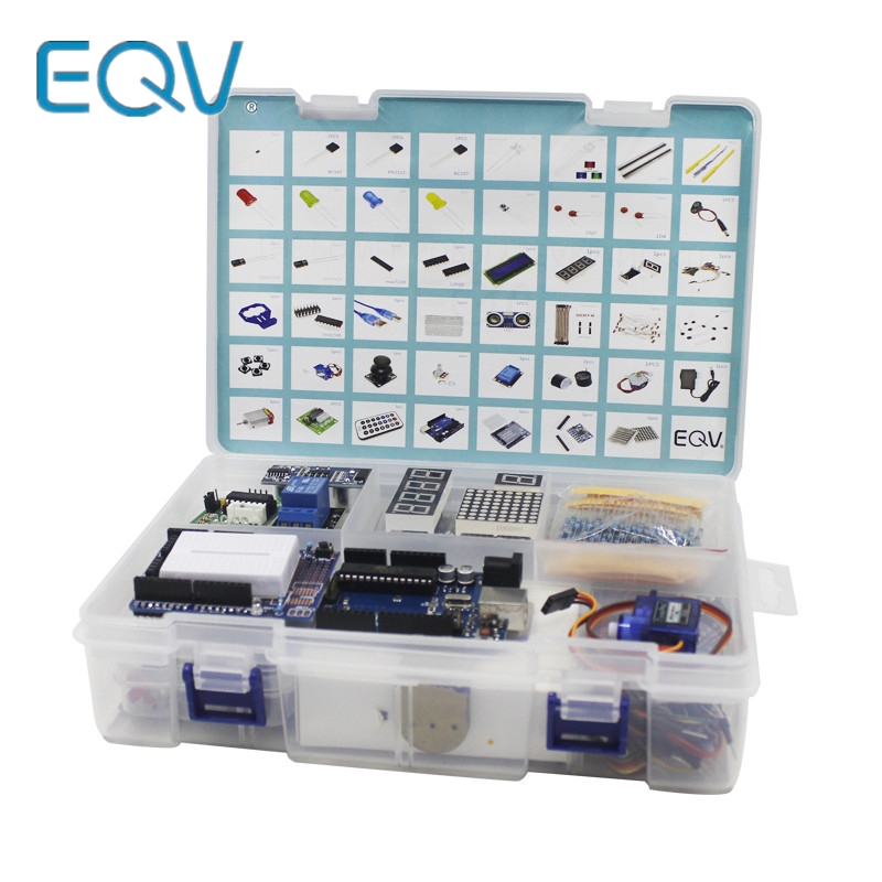 Elego UNO Project El kit de inicio más completo para Arduino UNO R3 Mega2560 Nano con tutorial/fuente de alimentación/motor paso a paso