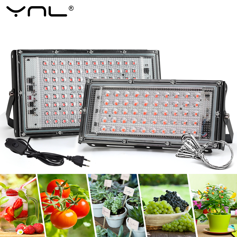Volle Spektrum LED Wachsen Licht Phyto Lampe AC 220V 50W 100W 150W Mit EU Stecker für Gewächshaus Hydrokultur Pflanzen Wachstum Beleuchtung