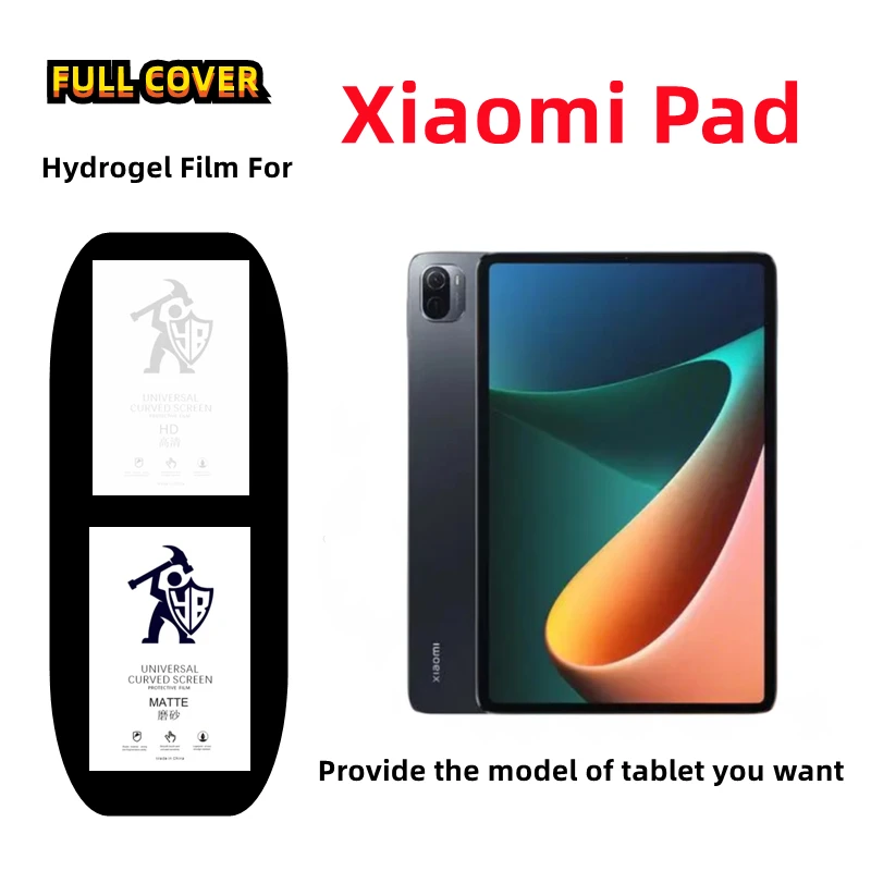 2pcs Matte Hydrogel Film For Xiaomi Mi Pad 2 3 4+ 5pro 6s Pro Pad 7pro Screen Protector For Xiaomi Redmi Pad SE 4G 8.7 Poco Pad