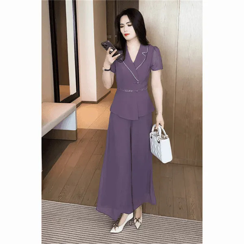 Costume deux pièces pour femme, pantalon à jambes larges, de haute qualité, nouveau Style ethnique rétro brodé, mode mère, été 2022