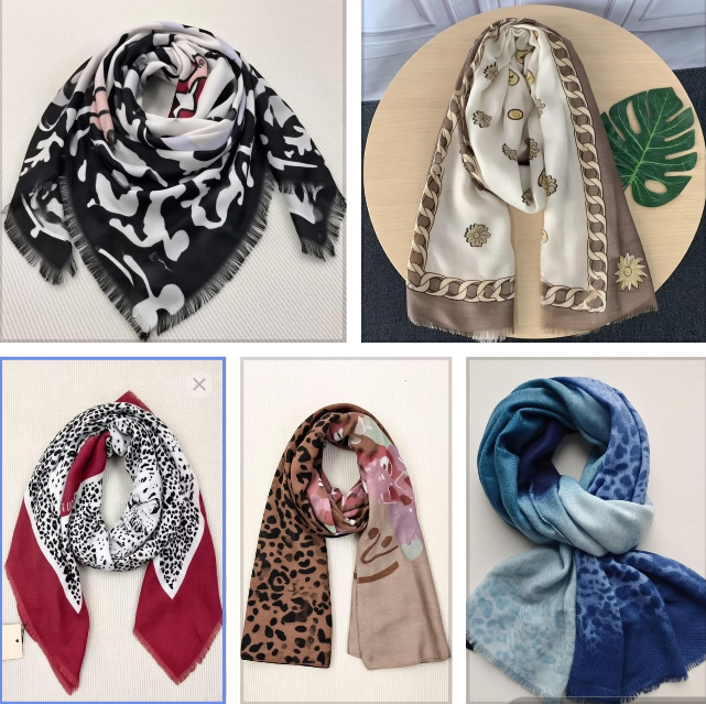 New soft print casual and simple gift from Spring and Autumn in Italy, trendy shawls and scarves