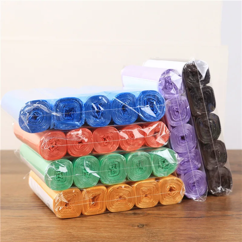 100 Uds 5 rollos 1 paquete bolsa de basura desechable para el hogar bolsas de basura de almacenamiento de cocina bolsa de basura de limpieza contenedor bolsa de plástico