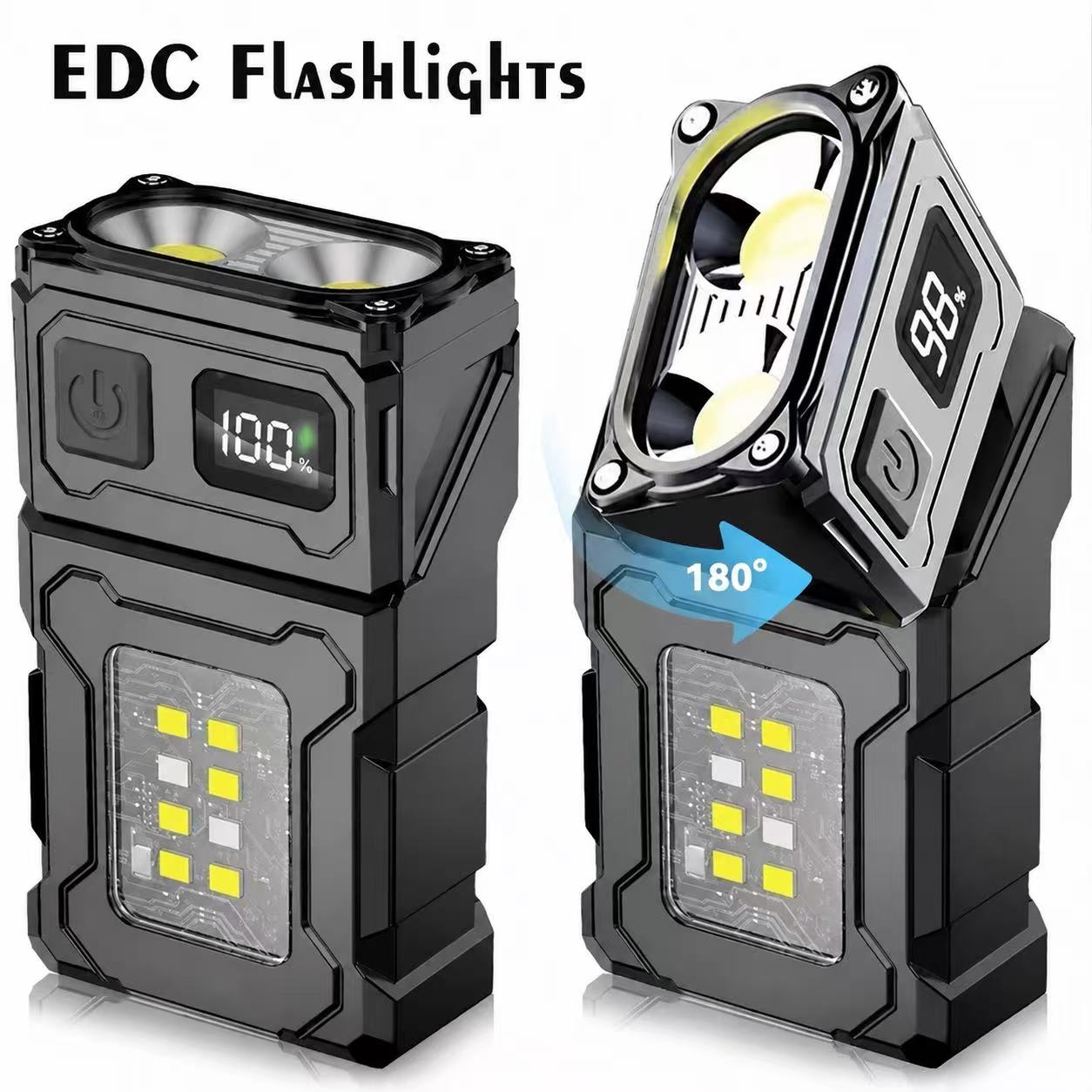 ไฟฉาย LED แบบชาร์จไฟได้ผ่านพอร์ต MINI USB แบบพกพา พร้อมแม่เหล็กท้าย ใช้เป็นไฟทำงานได้ สว่างมาก ใช้เป็นไฟแคมป์ปิ้งได้ มีไฟ COB ด้านข้าง ใช้เป็นไฟฉุกเฉินได้