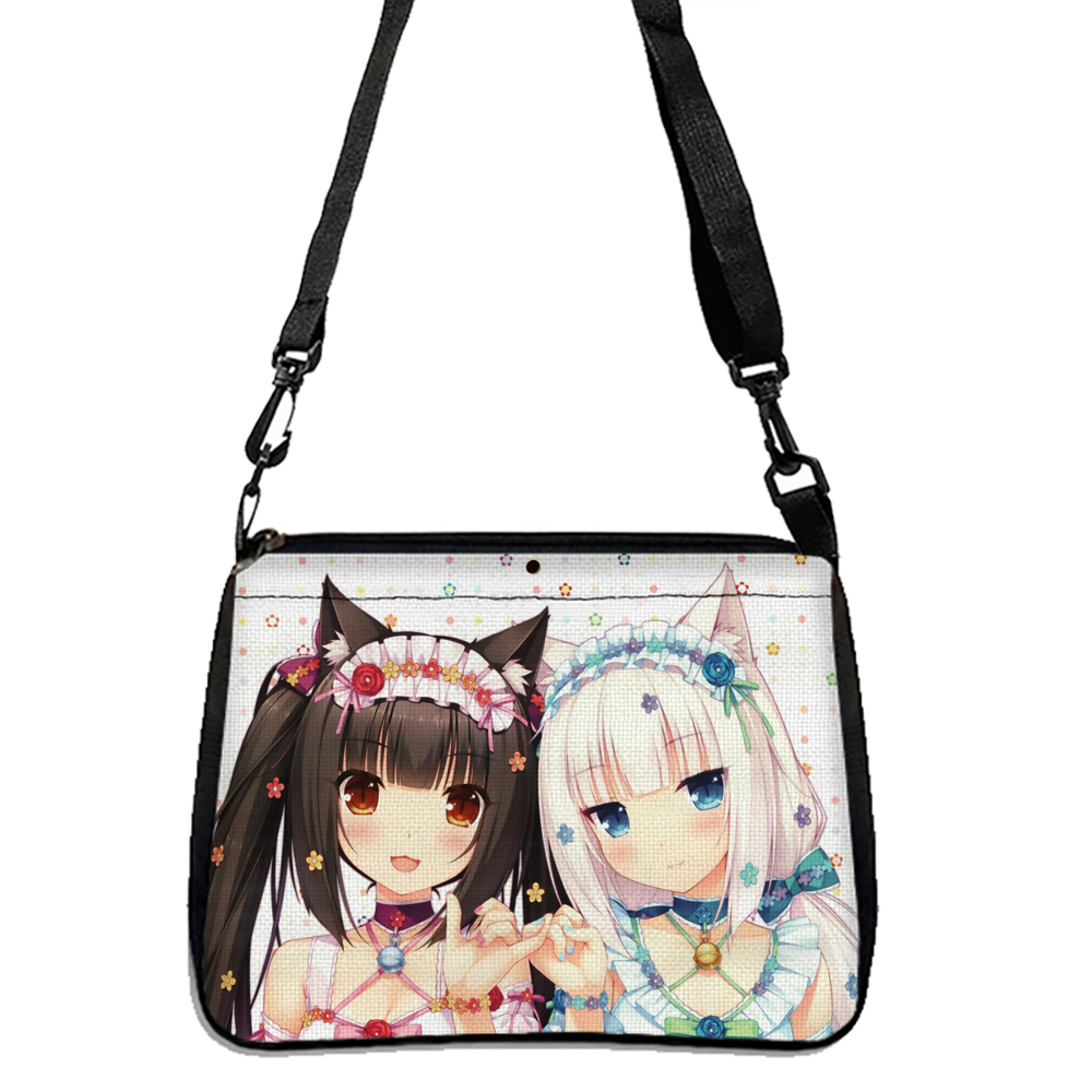 Сумка с принтом Nekopara, легкая сумка через плечо, многофункциональная сумка для покупок 5.23