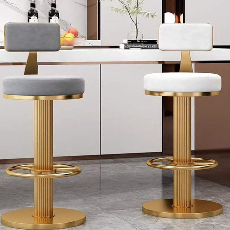 金属製のバースツール,北欧スタイルの伸縮椅子,丸いパーティーチェア,豪華な白い家具,高品質,モダン