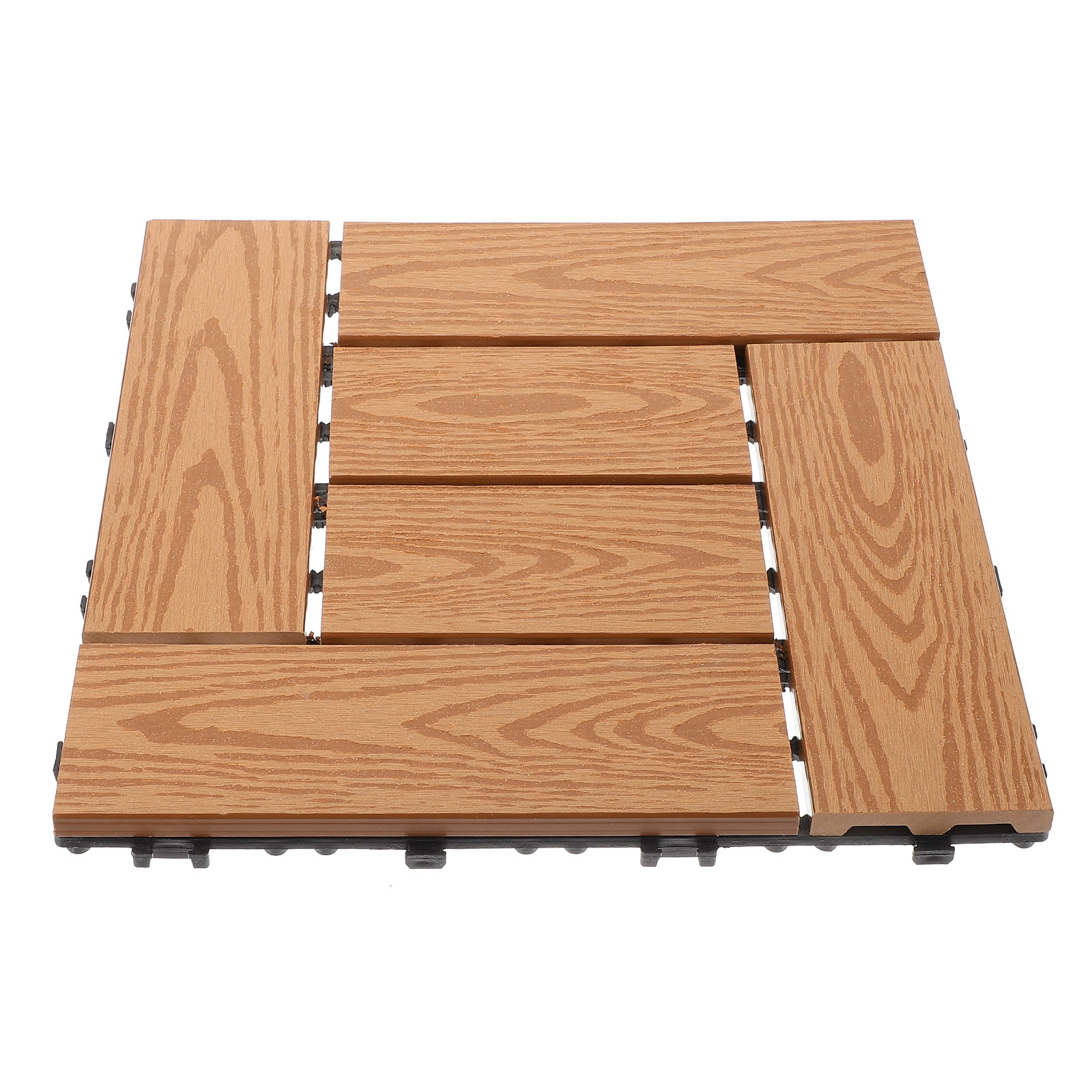 1pcs Interlocking Deck Tile Wood-plastic Composite Flooring Anti-corrosion eco-friendly Wood Floor Tiles For Backyard Balcony