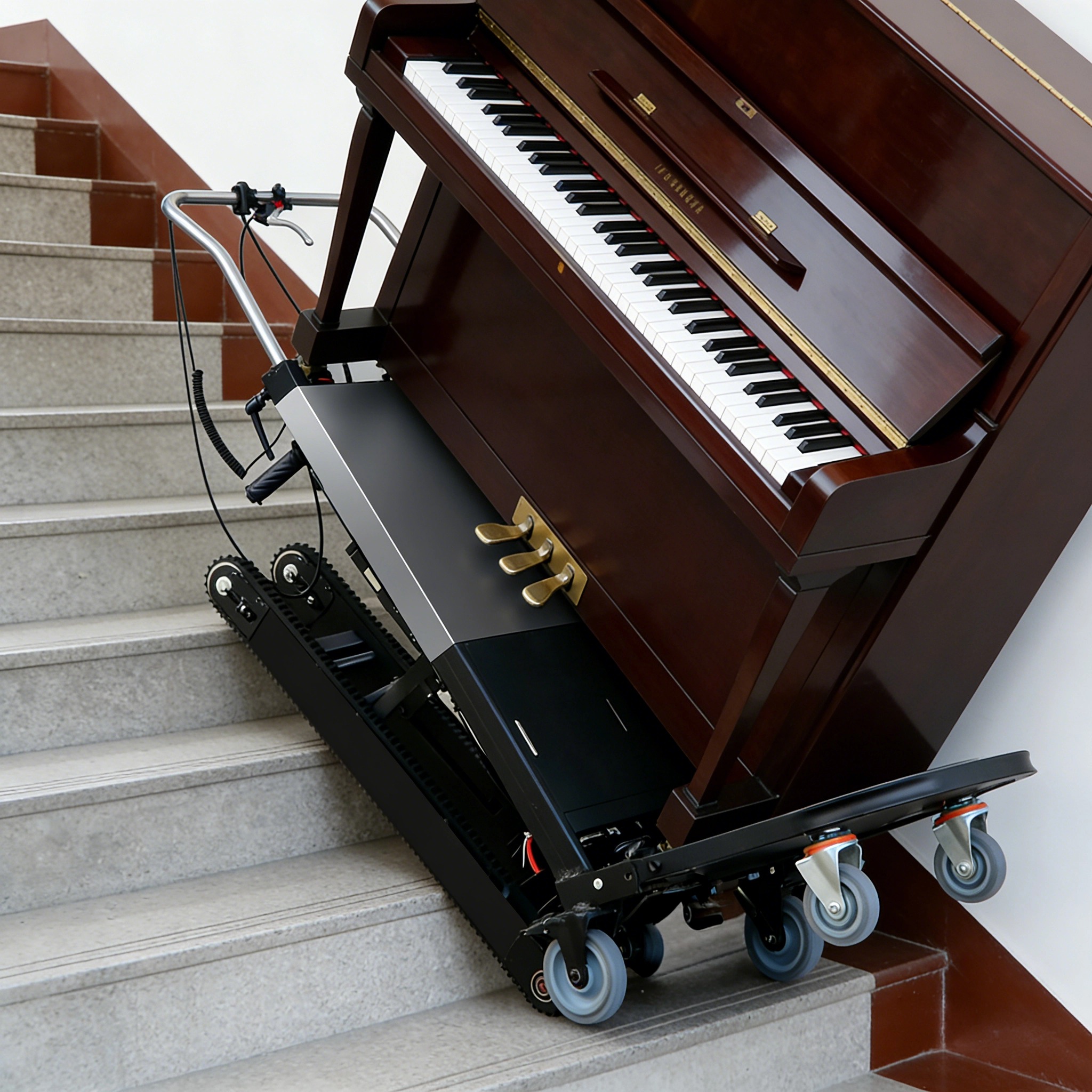 Subeescaleras Eléctrico con Orugas Modelo 2026, 52V 36AH, Capacidad de 400KG, Sube hasta 1600 Escalones, Última Tecnología de Elevador de Escaleras con Orugas
