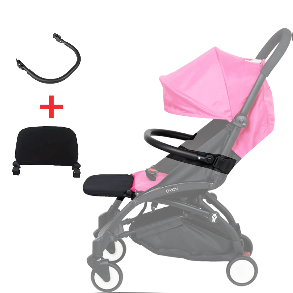 Carrinho de bebê 21cm extensão apoio para os pés/apoio de braço de couro do plutônio para babyzen yoyo/yoya carrinhos accesssories footboard transporte infantil