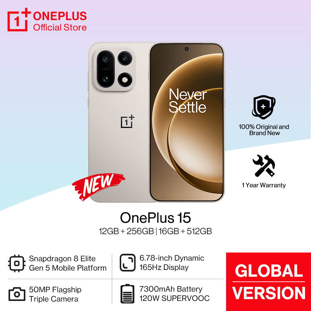 Estreno mundial OnePlus 15 versión Global Smartphone Snapdragon 8 Elite Gen 5 pantalla de 165Hz batería de 7300mAh carga SUPERVOOC de 120W