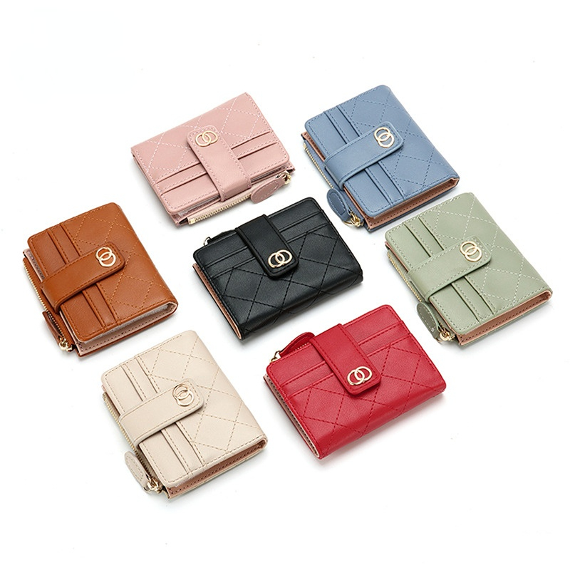 女性財布 Pu レザー女性財布ミニマルチカードホルダーコインショート財布スリム小さな財布ジッパー Carteras パラ Mujeres