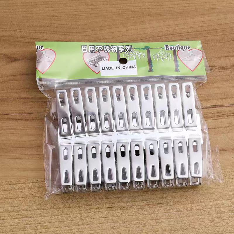 20/40 Pinzas para Ropa de Acero Inoxidable, Pinzas Metálicas para Fotos, Pinzas para Ropa, Toallas, Calcetines, Colgador, Sellador, Clips de 4.5cm