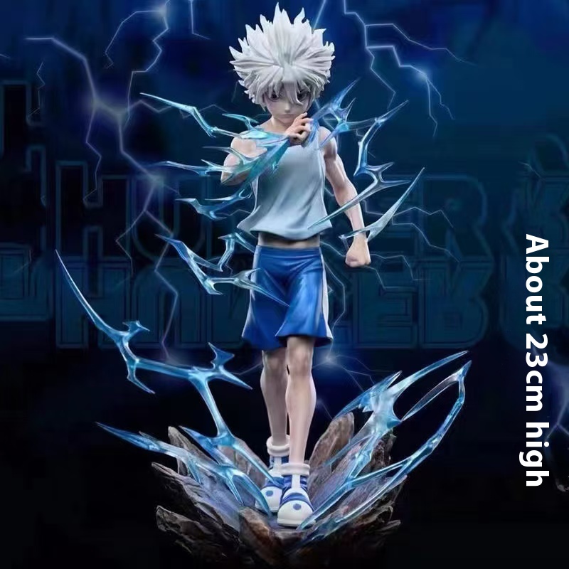 Neue Neue Anime-Figuren von Hunter × Hunter Killua Zoldyck Figura Acativos De Manga Modelo Pvc Estatua Colleccionable Ornamento