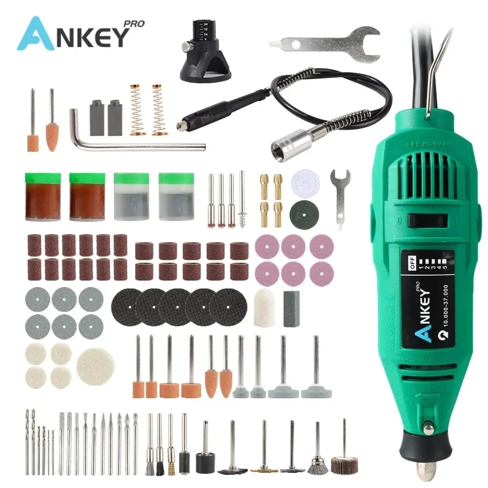 ANKEYPRO 180W Electric Tools Dremel Accessories Engraver Electric Drill 220 V Mini Rotary Tool Battery Micro Power