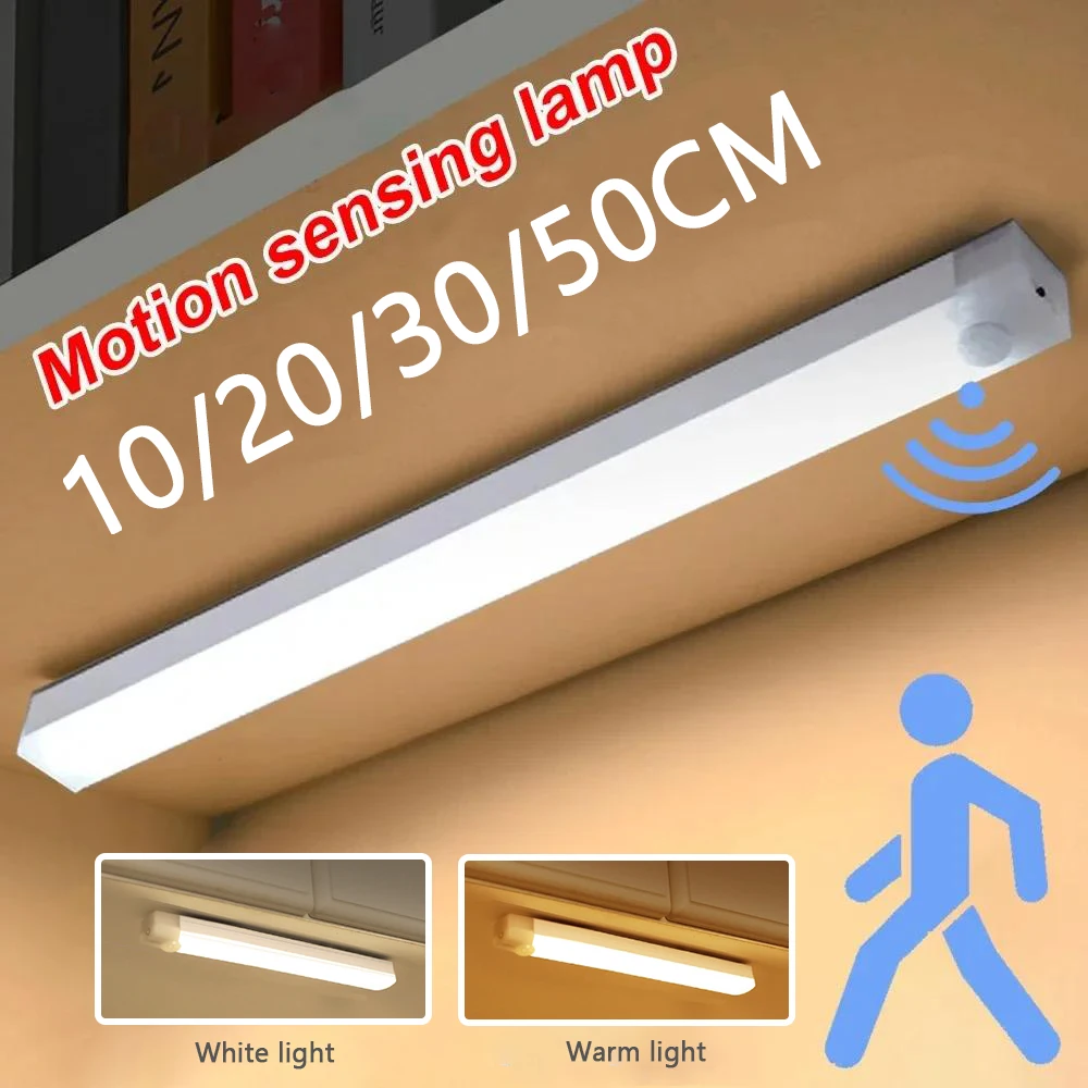 LED Motion Sensor Licht Drahtlose LED Nachtlicht Typ C Wiederaufladbare Licht Schrank Garderobe Lampe Treppe Hintergrundbeleuchtung Für Küche