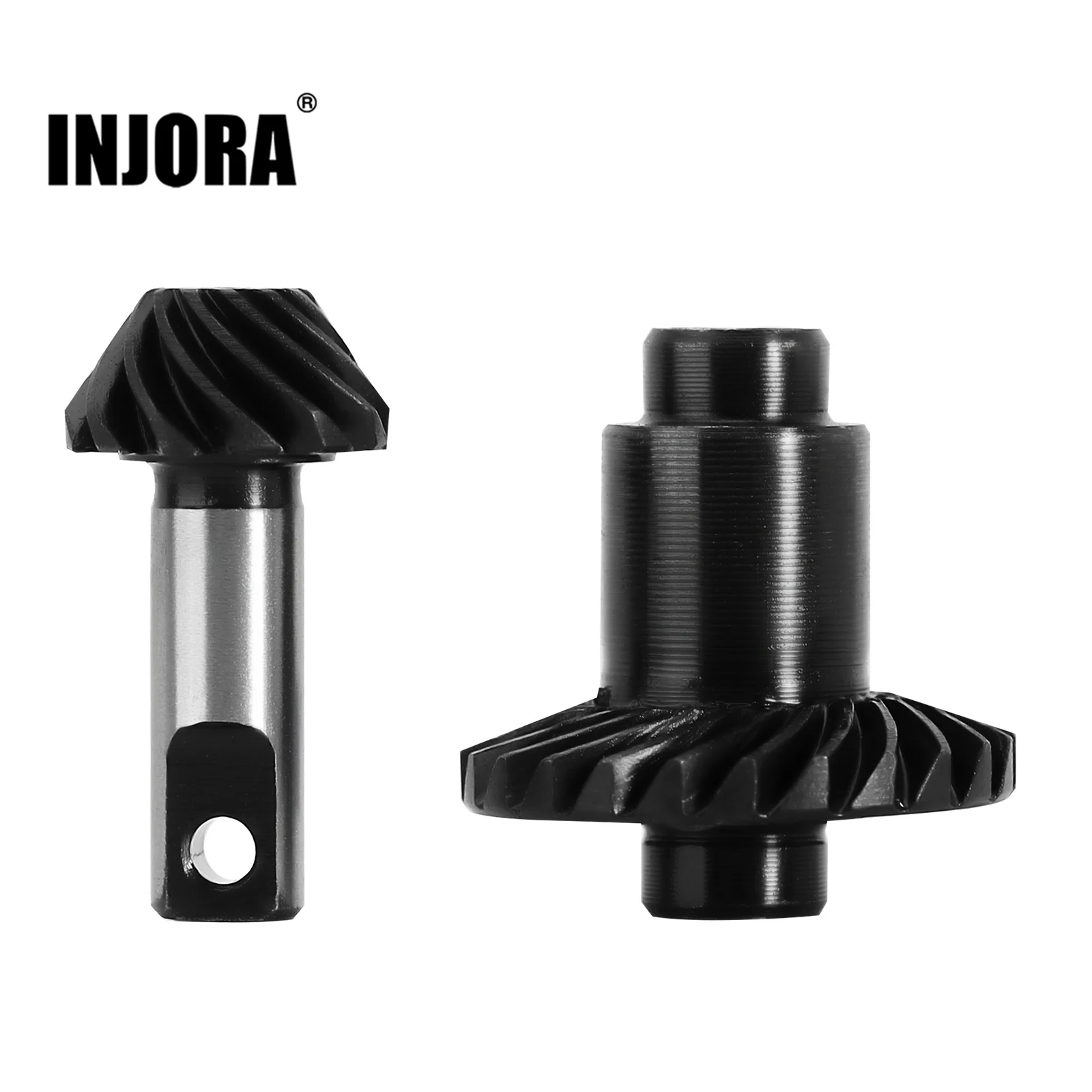 INJORA Set di ingranaggi per asse elicoidale Overdrive Underdrive in lega di acciaio per 1/18 RC Crawler Car TRX4M TRX-4M Accessori di aggiornamento