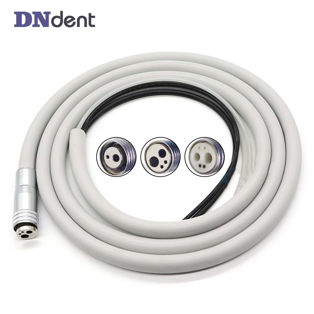 Manguera de silicona para pieza de mano dental de alta velocidad, con tubo de fibra óptica, compatible con sistemas de 2, 4 y 6 orificios, para sillón dental