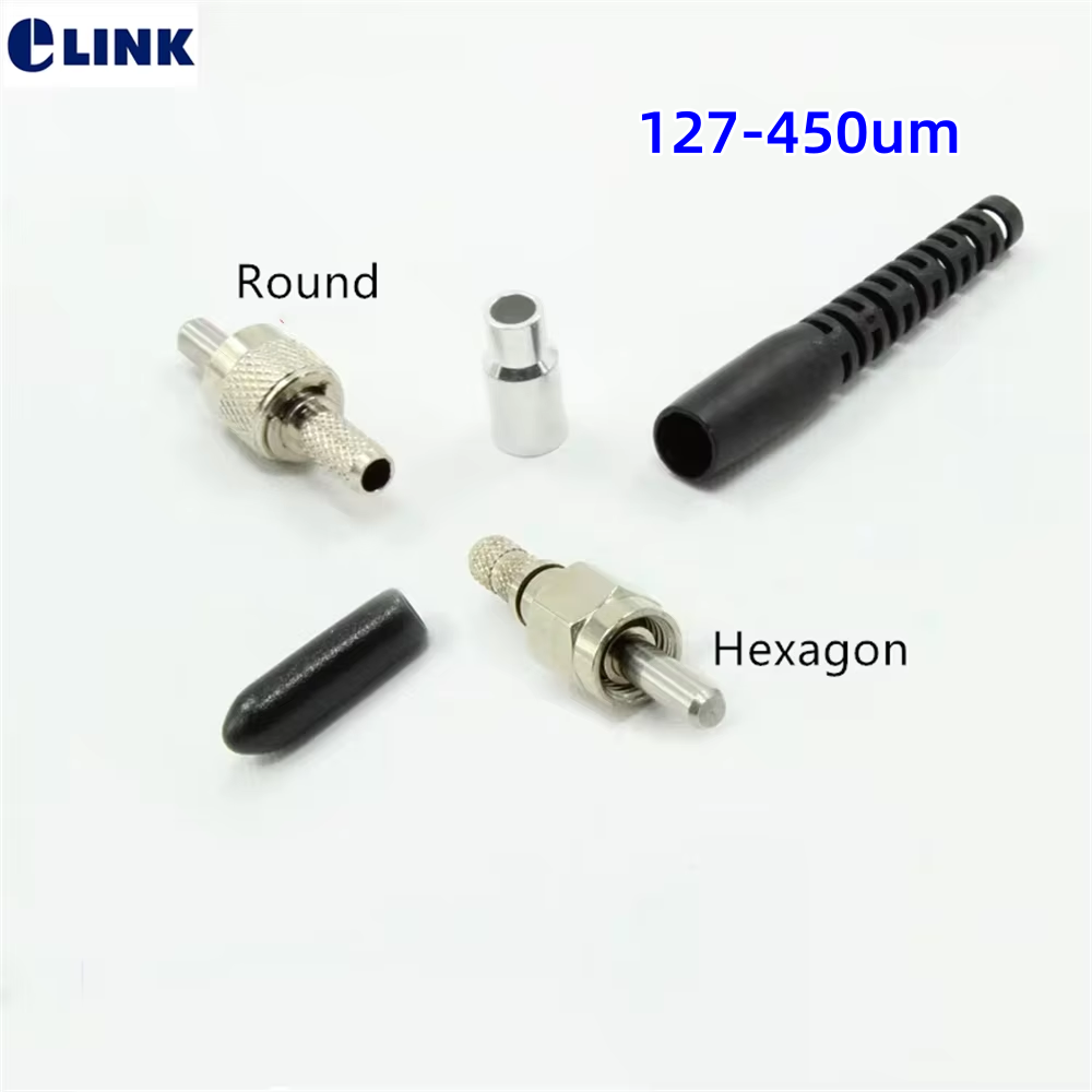 SMA-Glasfaser-Stecker-Kits Metallhülse 127 um 130 um 200 um 230 um 330 um 430 um 200 um SMA905 kann angepasst werden FTTH ELINK 10 Stück