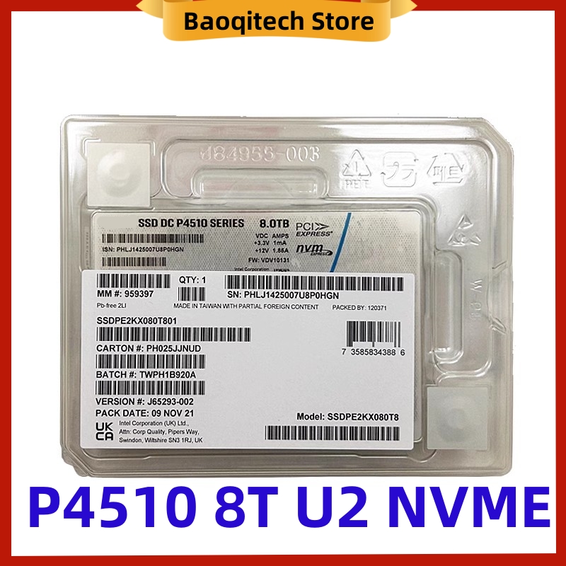 NEUE Original Für INTEL P4510 8T 4T 2T 1T U.2 NVMe 2,5 in Schreiben Dichten Server unternehmen SSD Solid State Drive Neue