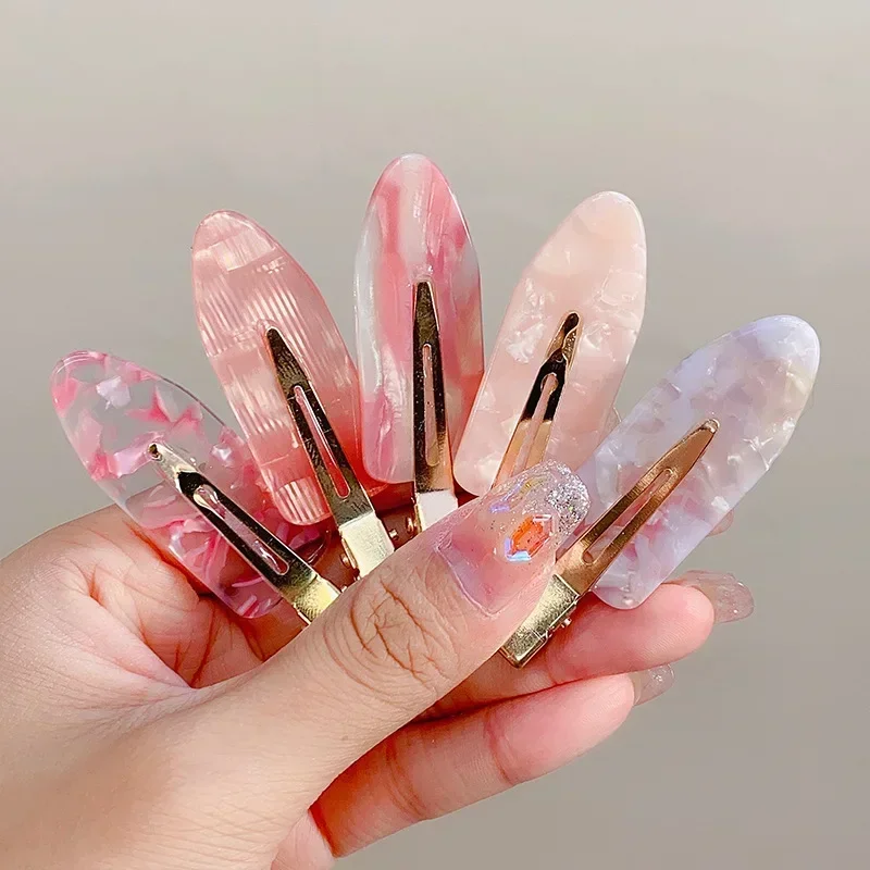 2-4 pçs cereja rosa sem costura borda clipe feminino menina doce beleza sem curvatura clipe lateral do cabelo duckbill clipe franja hairpin ferramenta de estilo de cabelo