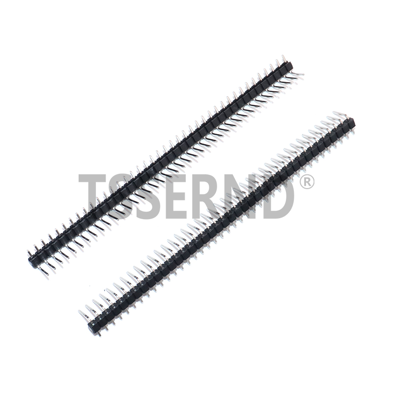10 Pçs/lote 2.54mm 1*40p 90 graus ângulo Reto Única Linha Macho R/A 40 Pinos Cabeçalho Positivo Placa PCB Conector Pinheader